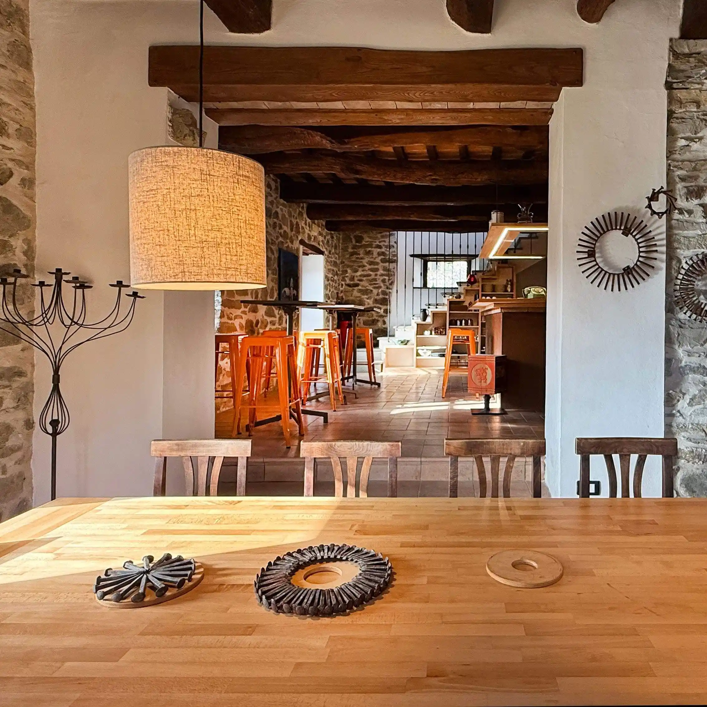 Indoor dining space at Club Vigno